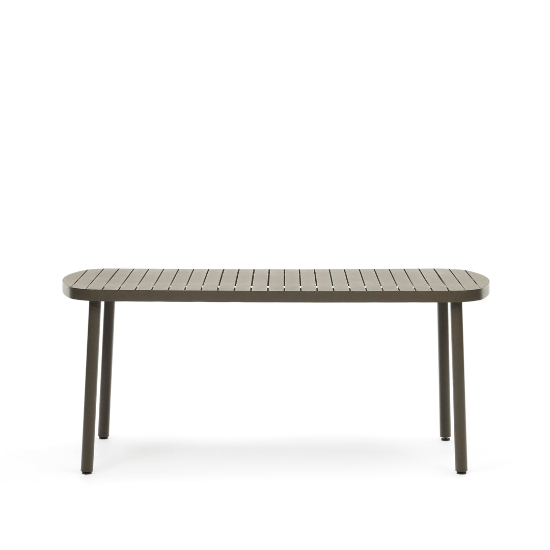 KAVE HOME Joncols havebord rektangulær grøn aluminium 180x90