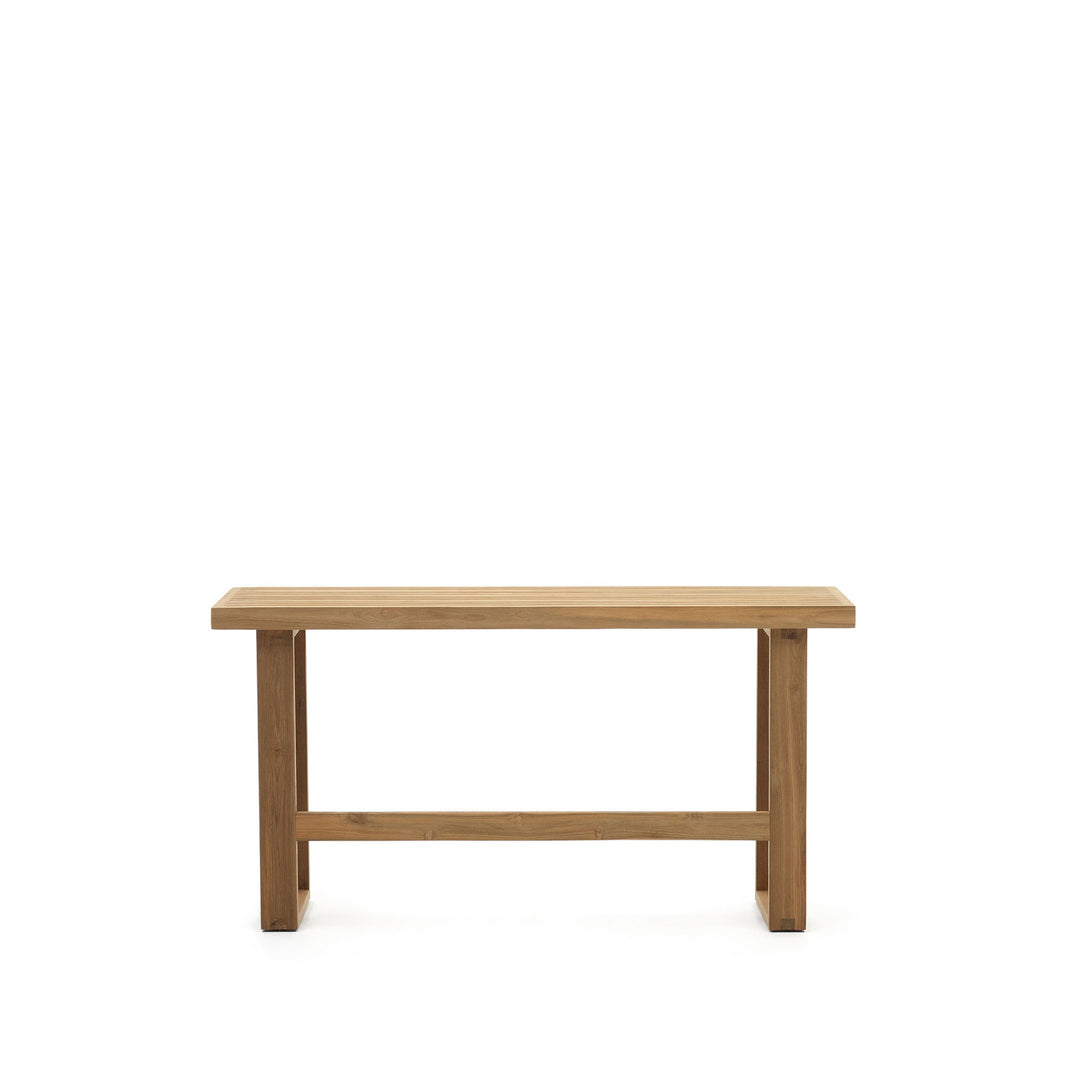 KAVE HOME Canadell udendørs bænk rektangulær natur genbrugs teaktræ 130x35