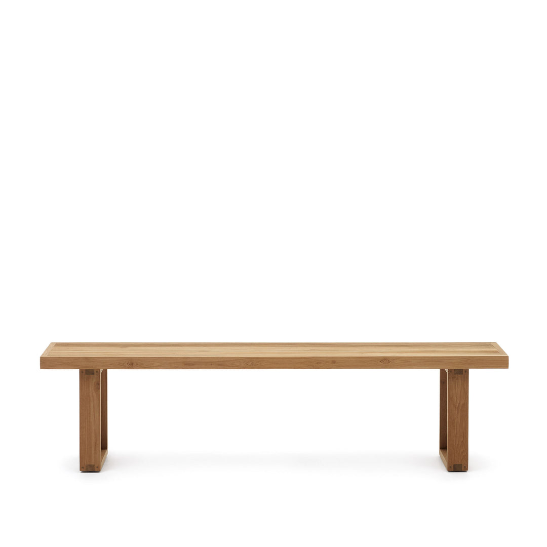 KAVE HOME Canadell udendørs bænk rektangulær natur genbrugs teaktræ 210x35