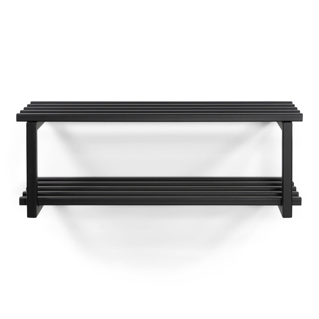 SPINDER DESIGN Rizzoli/Marco Black Edition skohylde m. 2 hylder sort stål B:71