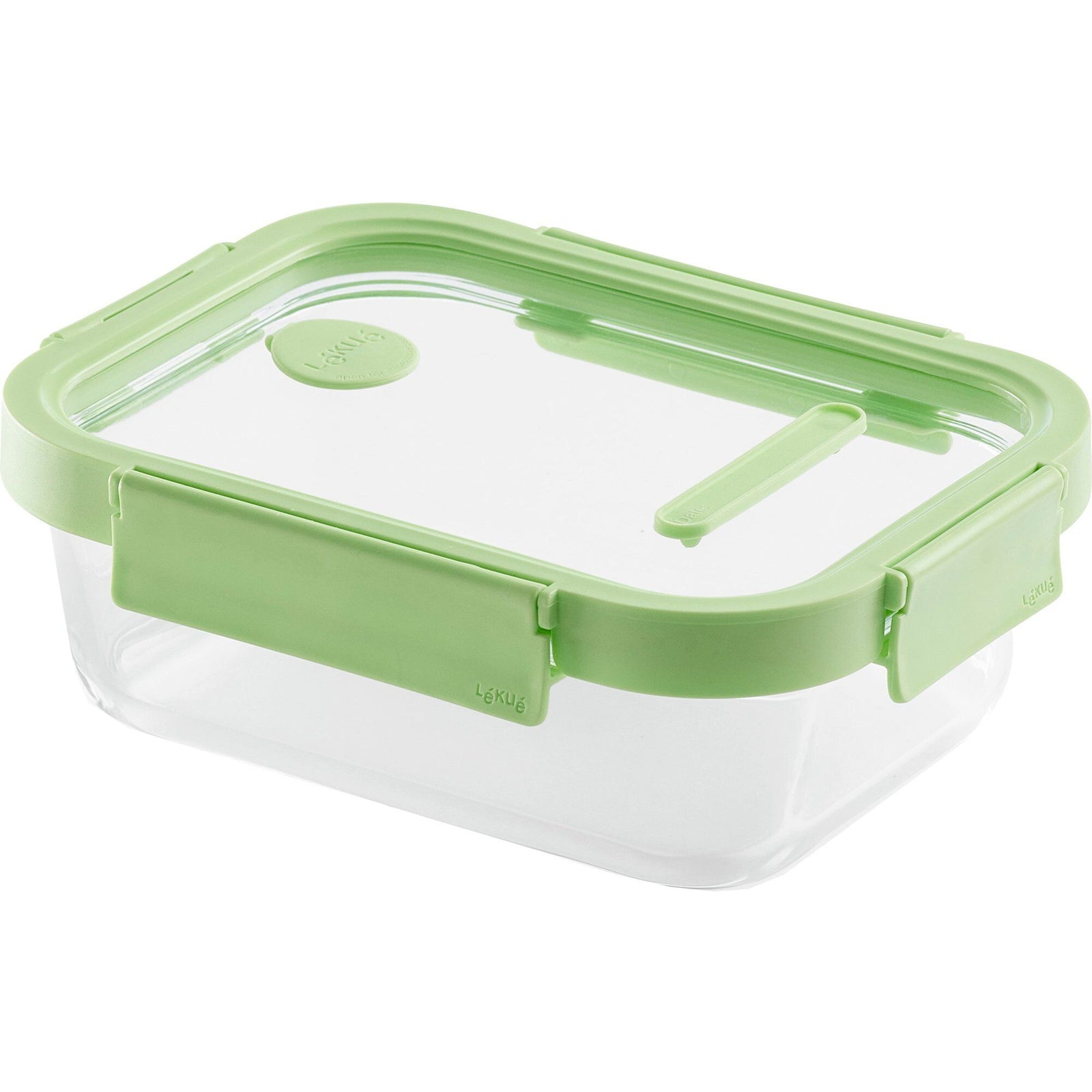Lékué Lékué Rektangulær madkasse 1050 ml, glas/grøn – produktvisning (Madkasse)