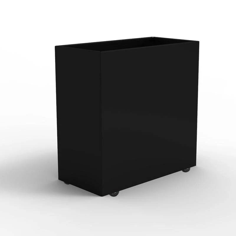 THOR Plantekasse på hjul 80 x 40 x 80 Black Steel