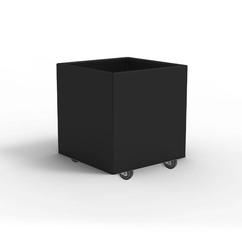 Produktbillede af THOR Plantekasse på hjul 40 x 40 x 40 Black Steel på tilbud i høj kvalitet