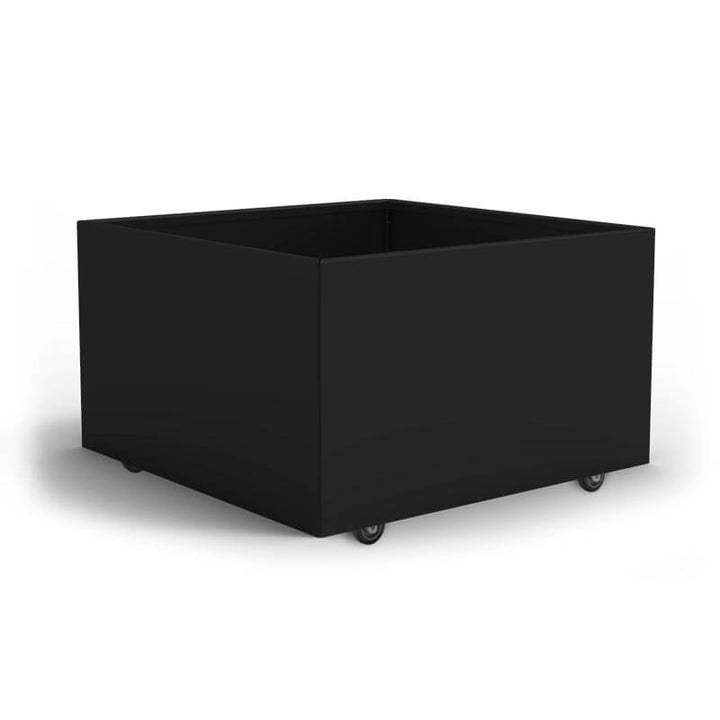 Produktbillede af THOR Plantekasse på hjul 60 x 60 x 40 Black Steel på tilbud i høj kvalitet