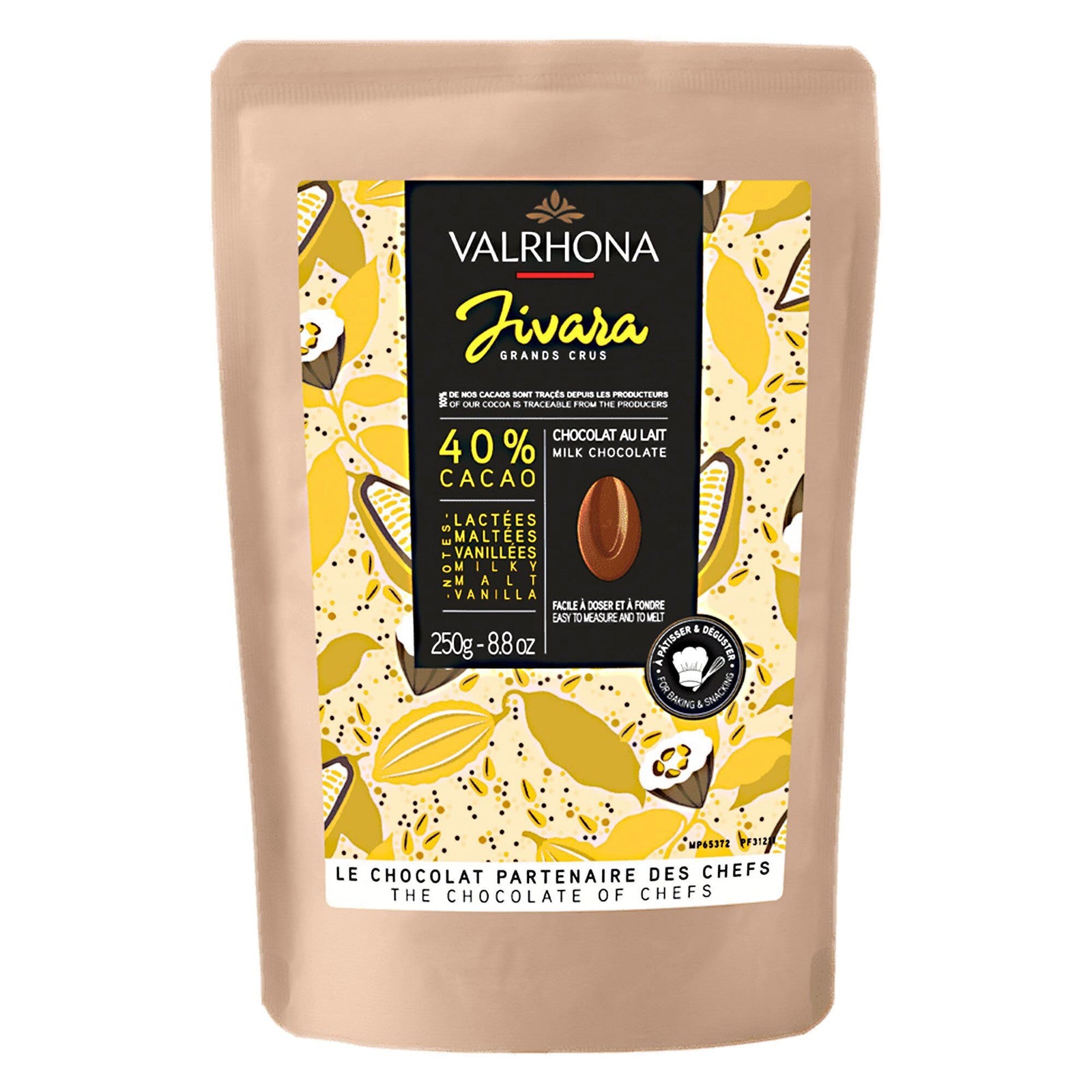 Valrhona Valrhona Jivara 40% chokolade, 250 g – produktbillede (Chokolade)