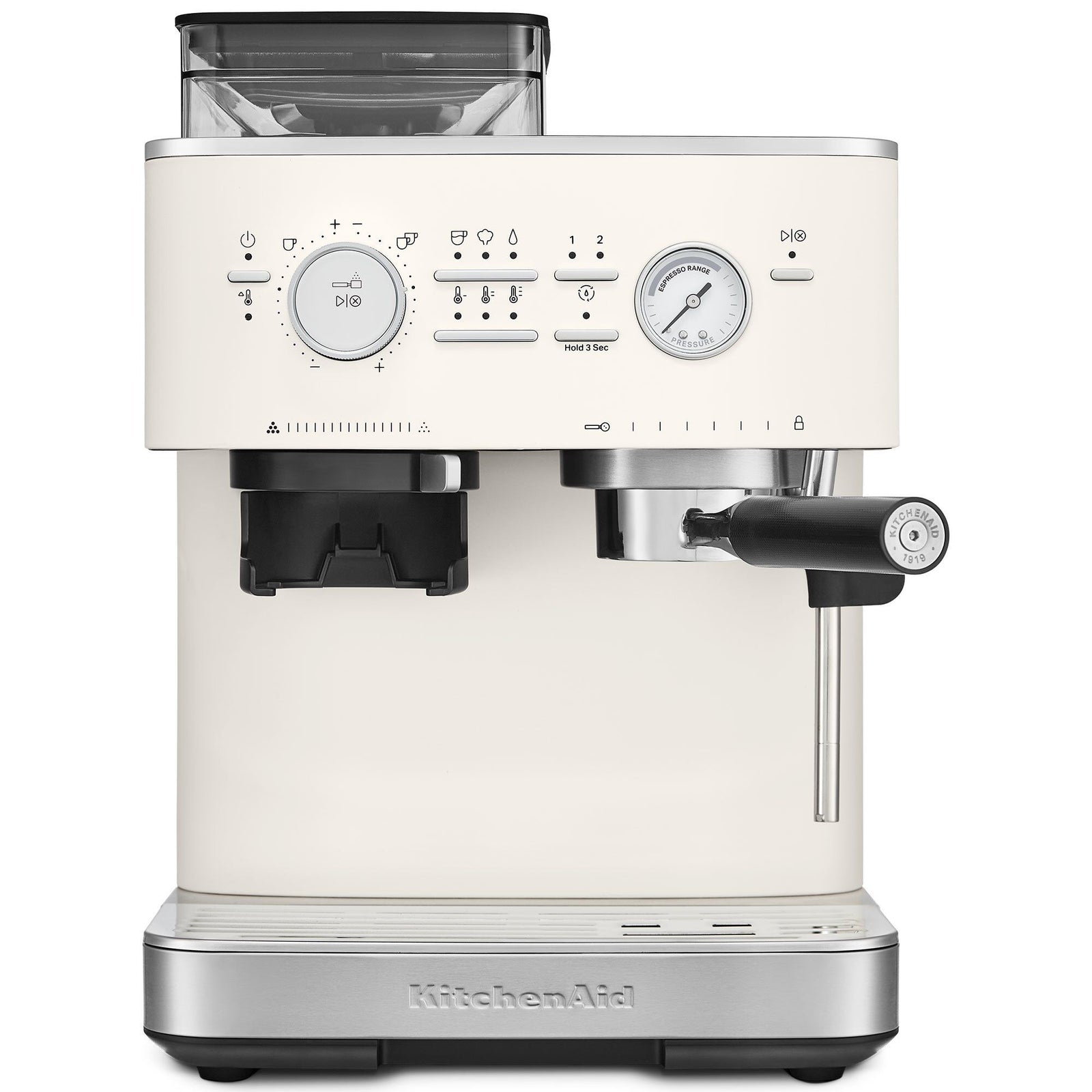 Kitchenaid Kitchenaid Espressomaskine med kaffekværn, porcelain white ❤ billede i brug (Espressomaskiner)