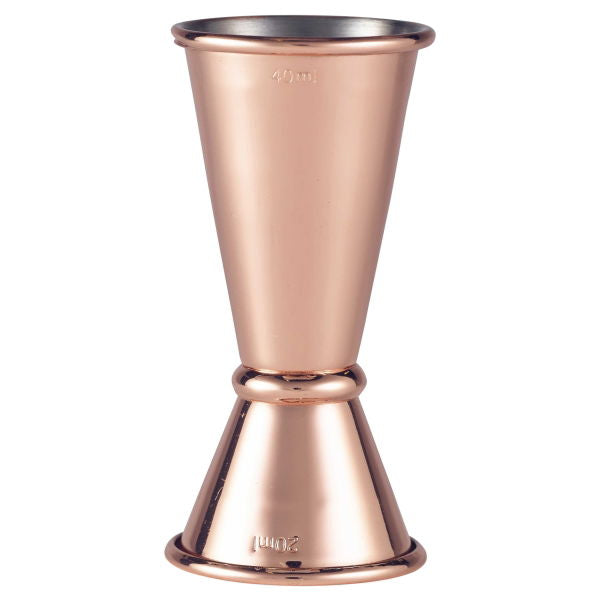 Produktbillede af Kobber Jigger 20/40ml Genware på tilbud – premium kvalitet og detaljer