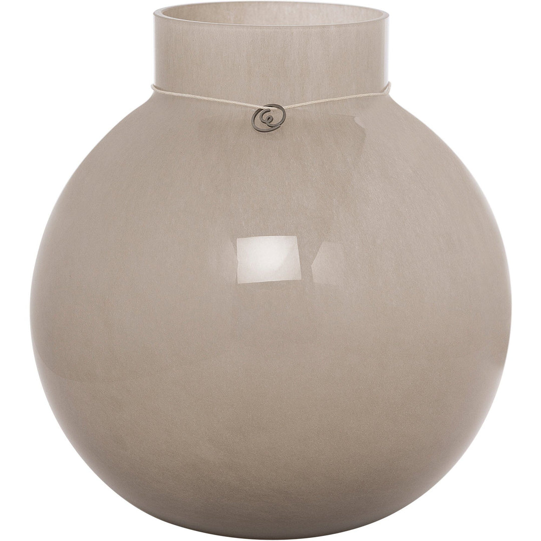 Ernst Ernst Glasvase rund 25cm Ø24, beige ❤ produktbillede (Vase)