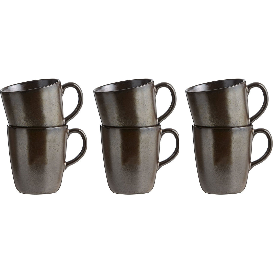 Aida Aida RAW krus med hank, 35 cl, metallic brown, 6 stk. – produktvisning (Krus)
