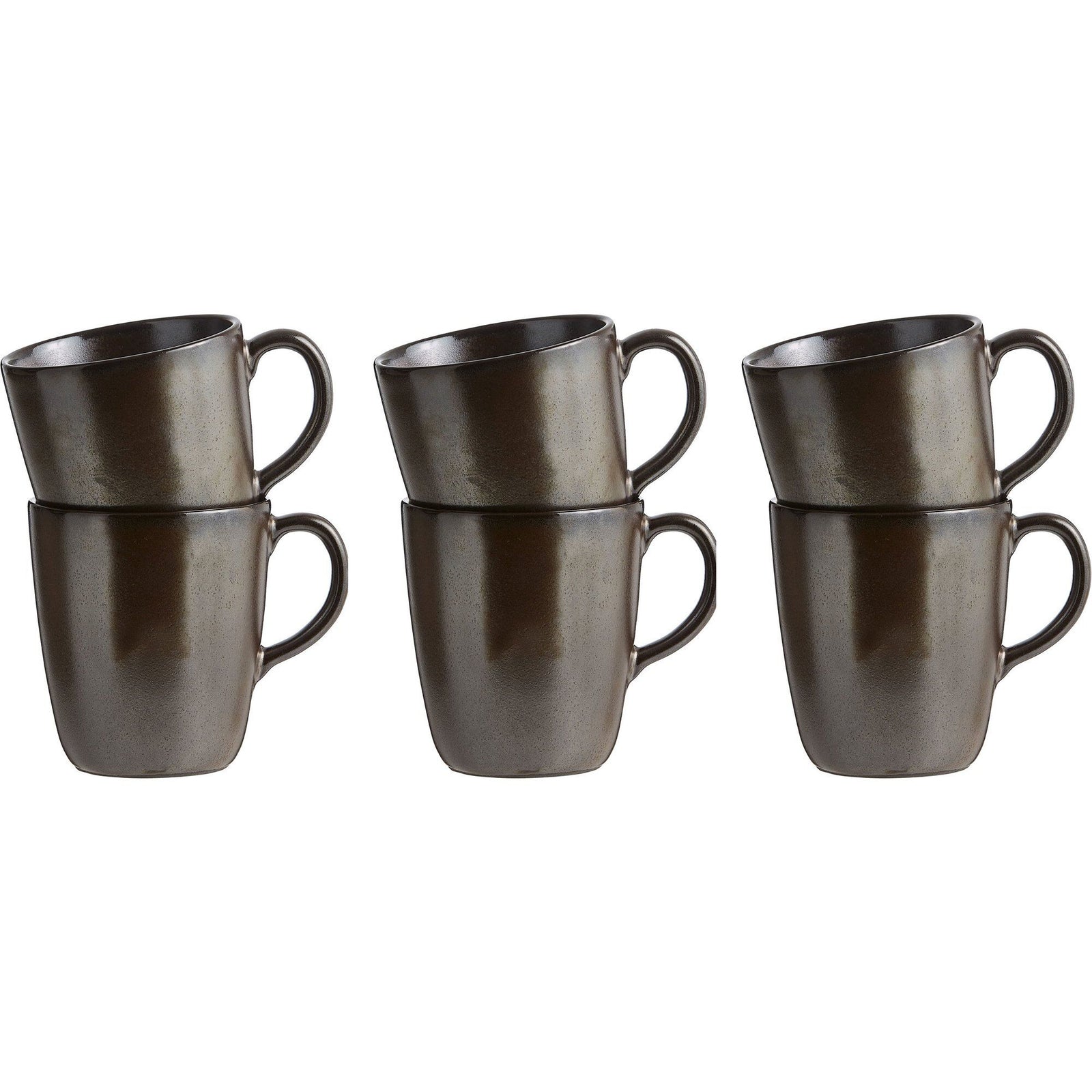 Aida Aida RAW krus med hank, 35 cl, metallic brown, 6 stk. – produktvisning (Krus)