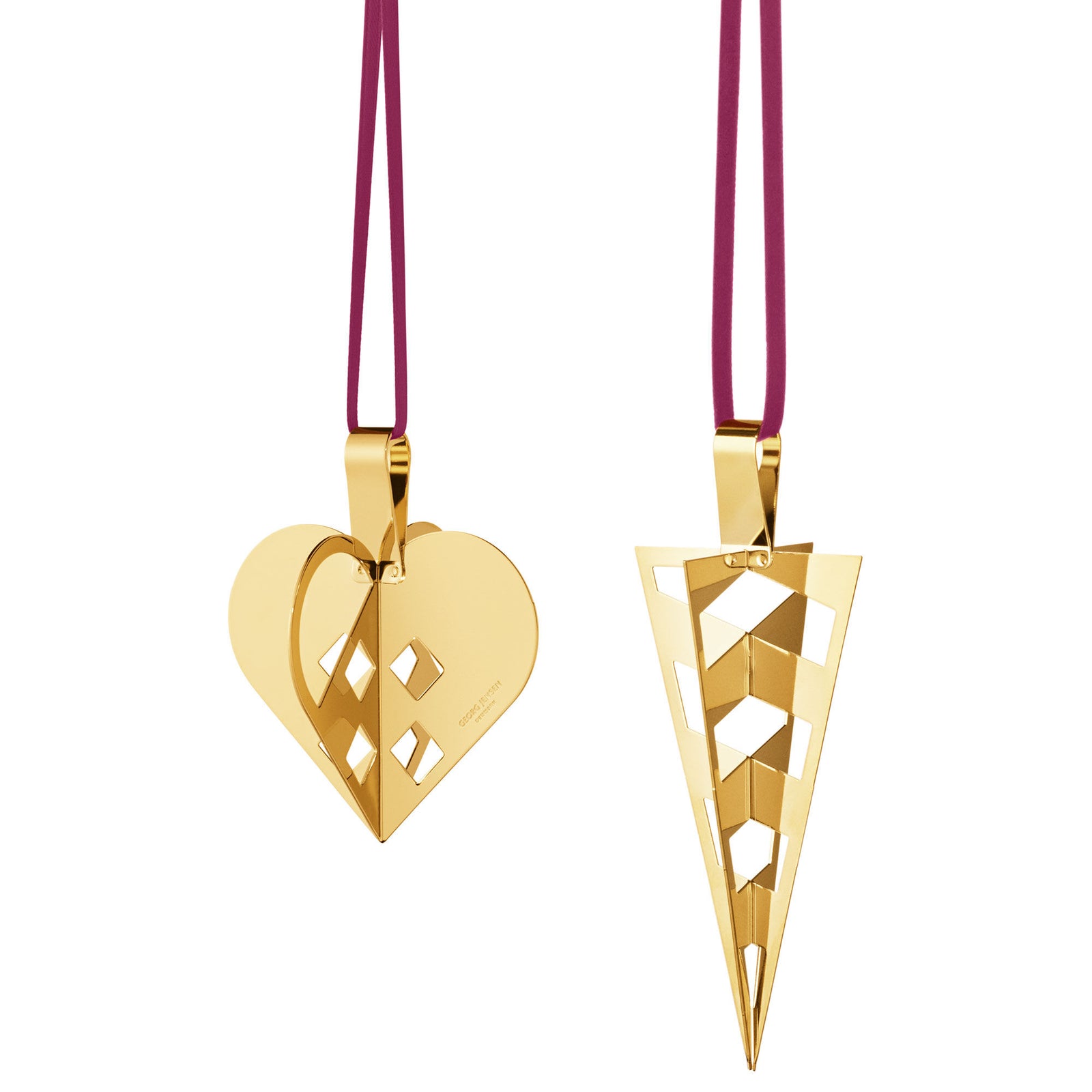 Georg jensen Georg Jensen CC 2025 julepynt 2 dele, 18K guldbelægning ❤ billede i brug (Juledekoration)