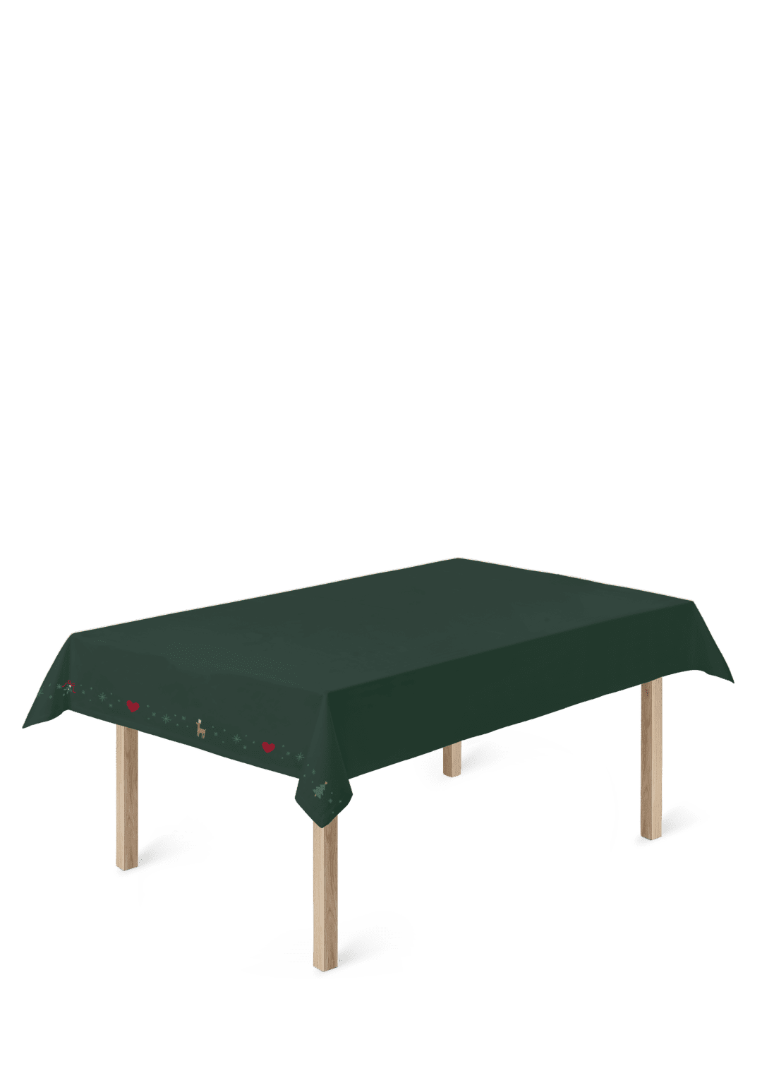 Produktbillede af Juna Christmas Fable Dug 150x270 cm grøn i premium kvalitet