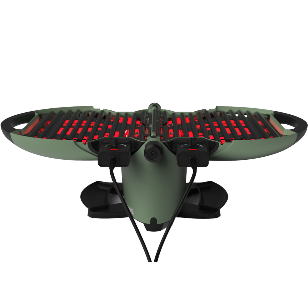 Nomadiq NomadiQ Elgrill Bærbar E-BBQ, grøn – frontbillede (Elgrill)