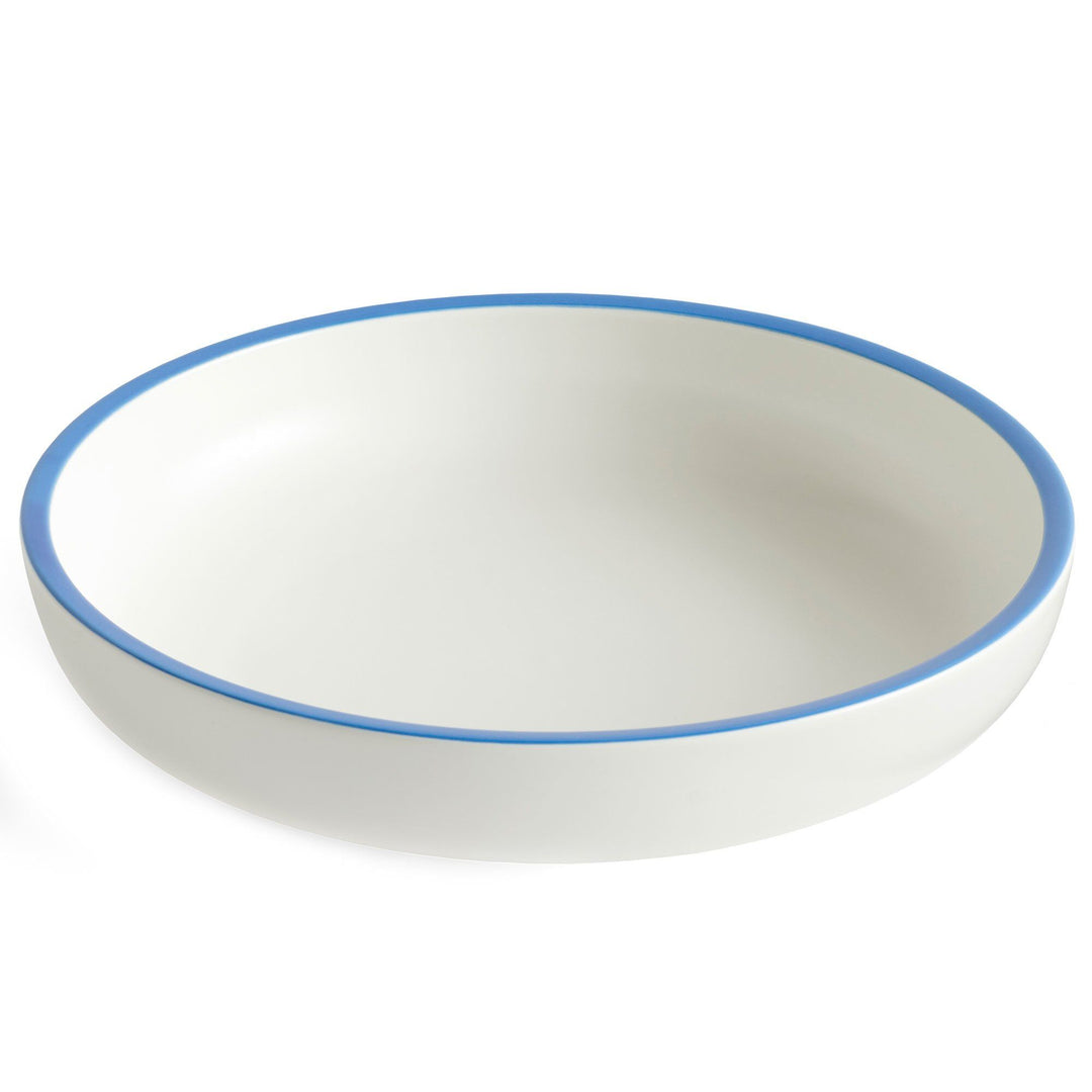 Hay Hay Sobremesa serveringsskål, large, hvid/blå – close-up (Skål)