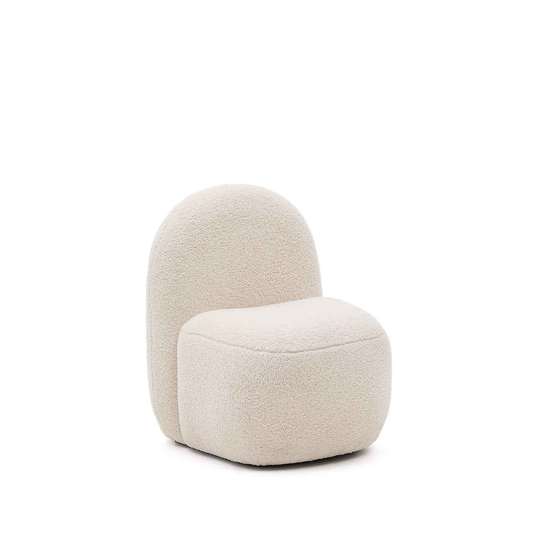 KAVE HOME Bucky børnelænestol hvid bouclé