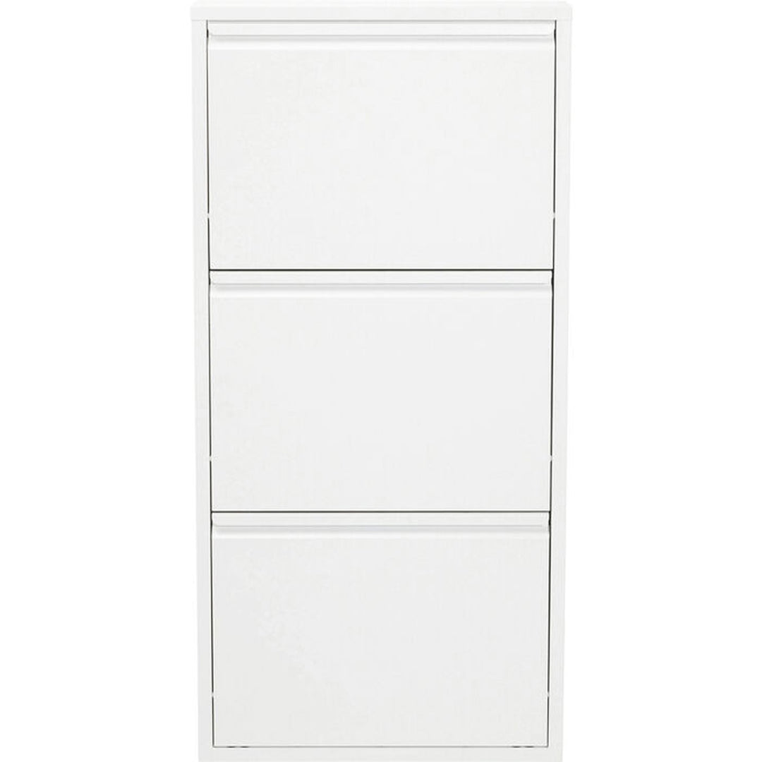 KARE DESIGN Caruso 3 White skoskab m. 3 rum hvid stål