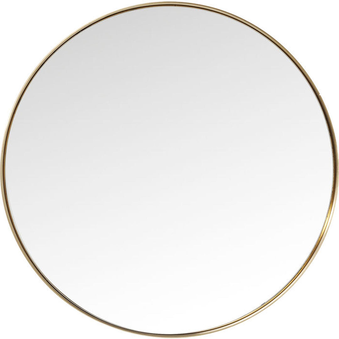 KARE DESIGN Curve MO Brass vægspejl rund spejlglas og messing stål Ø100