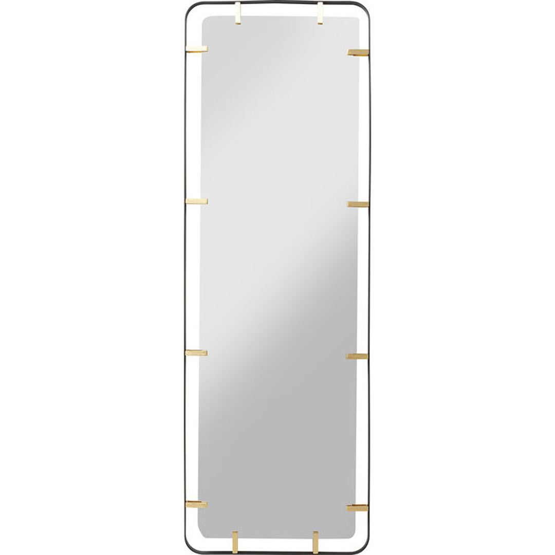Produktbillede af KARE DESIGN Betsy Frame Metal vægspejl rektangulær spejlglas og guld/sort stål 55x165 i premium kvalitet