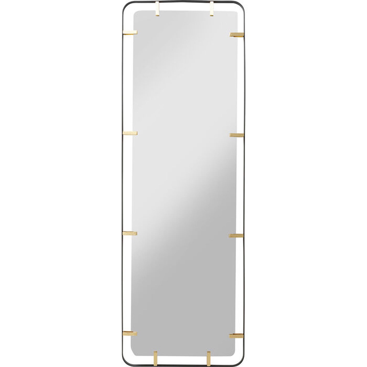 Produktbillede af KARE DESIGN Betsy Frame Metal vægspejl rektangulær spejlglas og guld/sort stål 55x165 i premium kvalitet