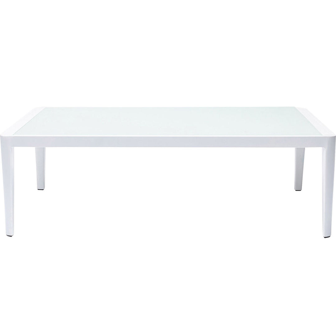 KARE DESIGN Tiki havebord rektangulær klar glas og hvid aluminium 108x59