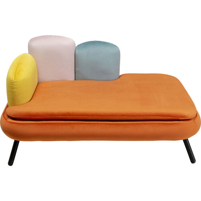 KARE DESIGN diva orange kat og hund seng rektangulær orange og multifarvet fløjlslook stof stålstel