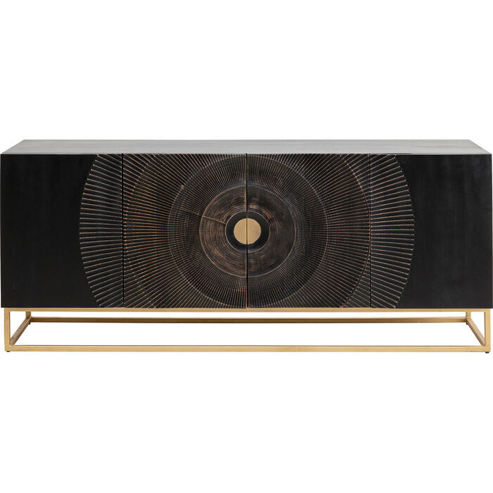 KARE DESIGN Madeira skænk m. 2 låger og 1 hylde MDF og gyldent stål 177x45