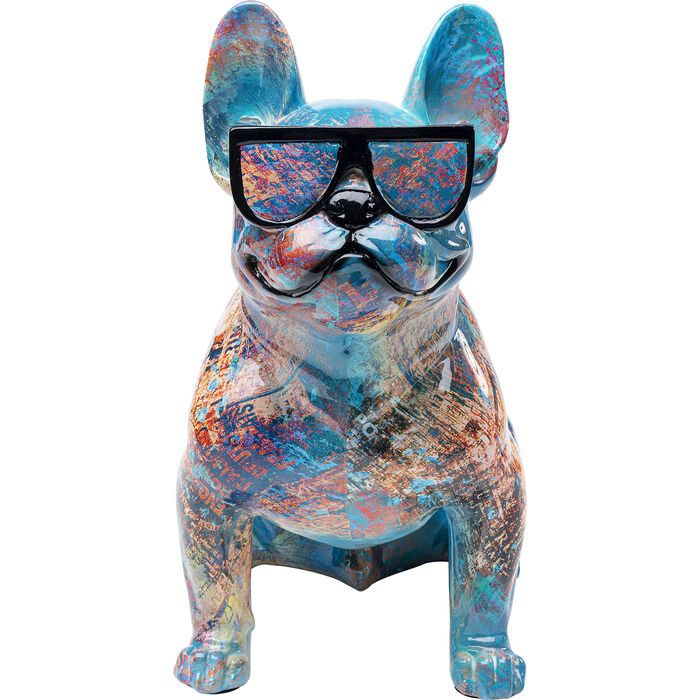 KARE DESIGN Hund med solbriller figur multifarvet polyresin