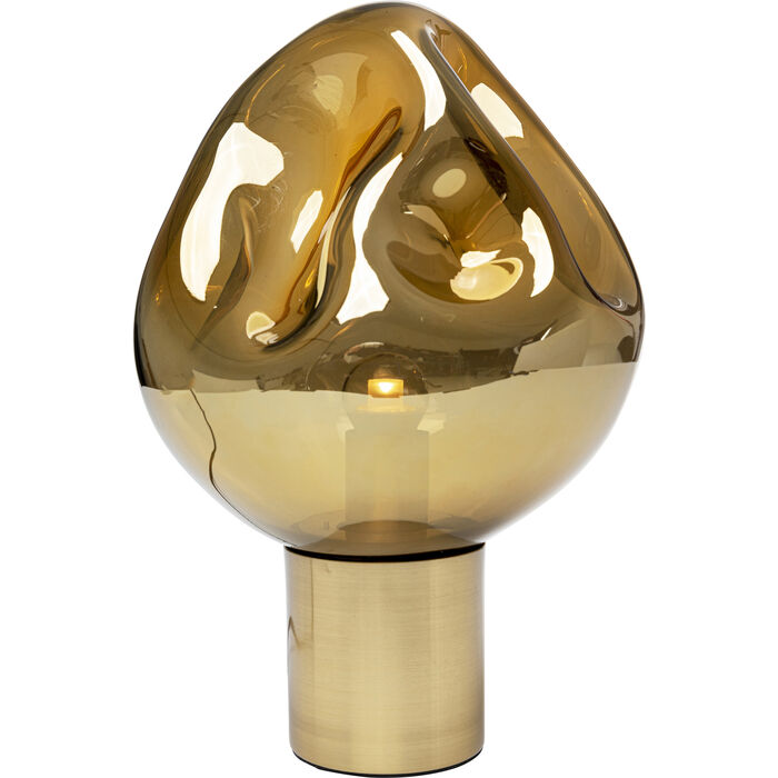 KARE DESIGN Dough bordlampe rund guld glas og messing stål H:38