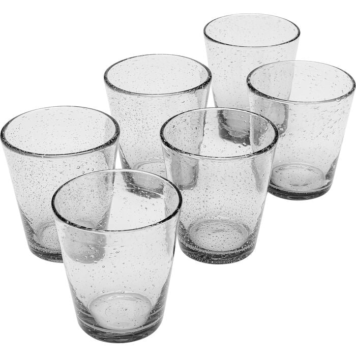 KARE DESIGN Bubble Clear drikkeglas m. bobler klar glas sæt af 6