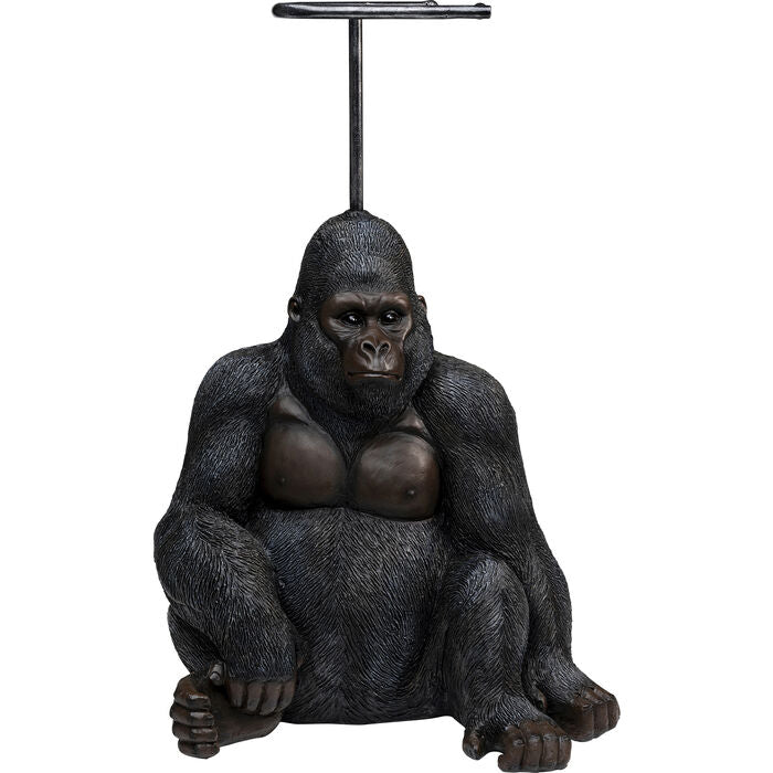 KARE DESIGN Sitting Monkey Gorilla toiletpapirholder brun/sort polyresin H:51