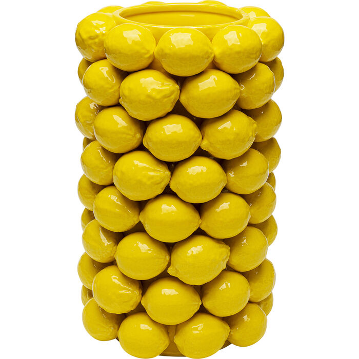 KARE DESIGN Lemon Juice vase cylinder gul porcelæn H:43cm