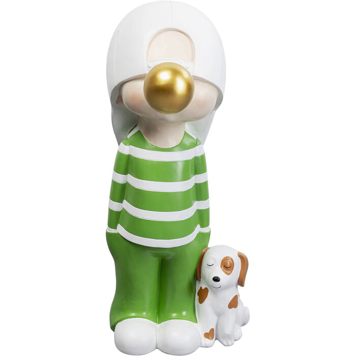 KARE DESIGN Bubble Boy figur grøn og hvid polyresin H:82cm