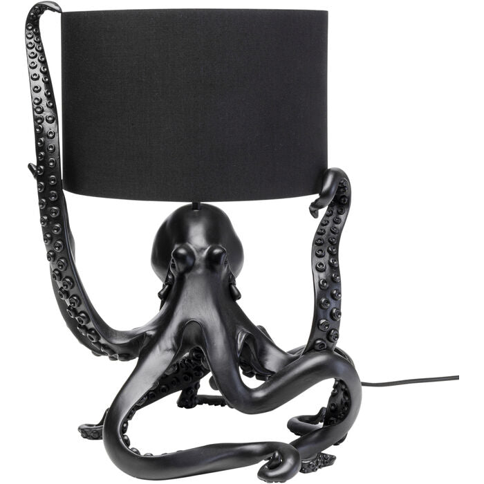 KARE DESIGN Octopus bordlampe sort polyester og sort polyresin