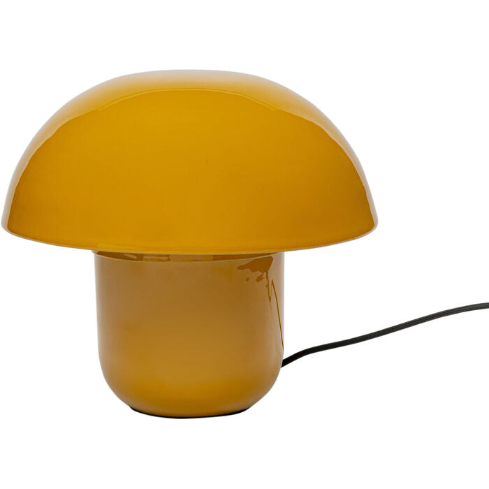 KARE DESIGN Mushroom bordlampe gul emalje stål