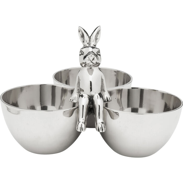 KARE DESIGN Bunny Tre skål sølv forniklet aluminium H:18