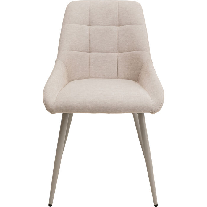 KARE DESIGN Ruby spisebordsstol beige stof og greige stål