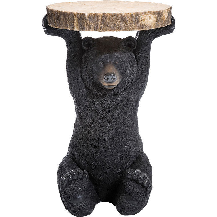 KARE DESIGN Animal Bear sidebord rund polyresin Ø33