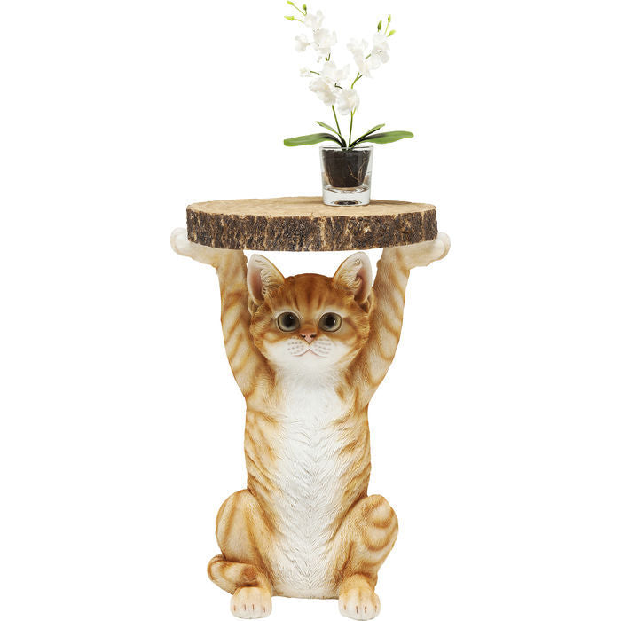 KARE DESIGN Animal Ms Cat sidebord rund polyresin Ø33