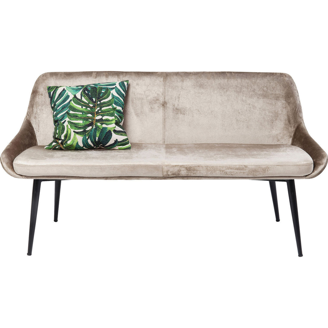 KARE DESIGN East Side sofabænk beige stof og sort stål m. ryglæn