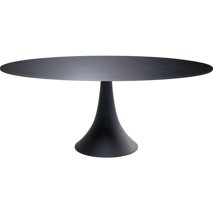 KARE DESIGN Grande Possibilita spisebord oval keramik dolomit og sort aluminium 180x120