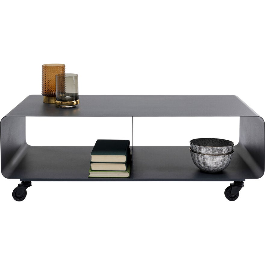 KARE DESIGN Lounge M Mobil TV-bord m. hjul grå stål 90x42