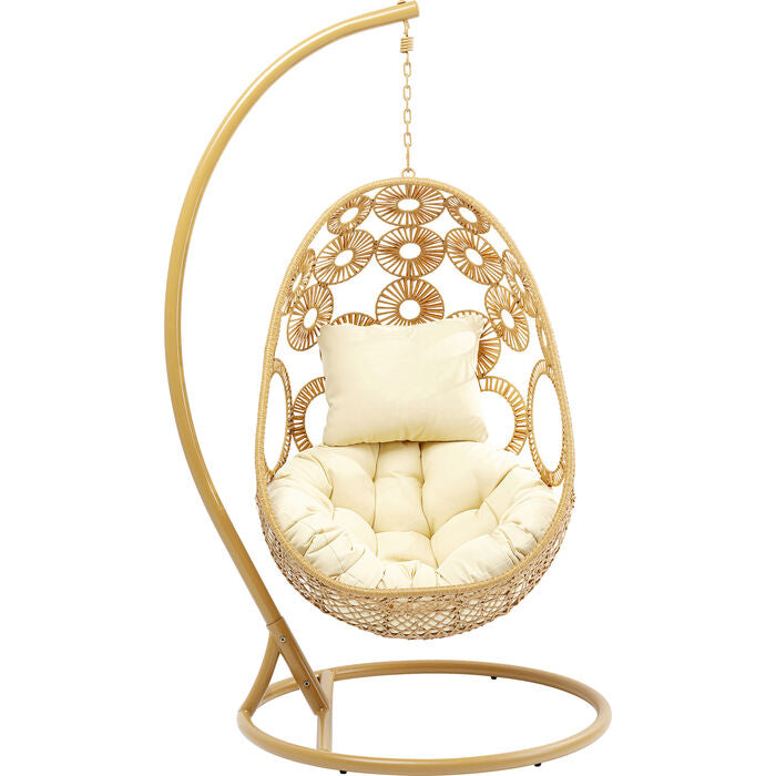 KARE DESIGN Ibiza Nature hængestol polyester og natur polyrattan/stål