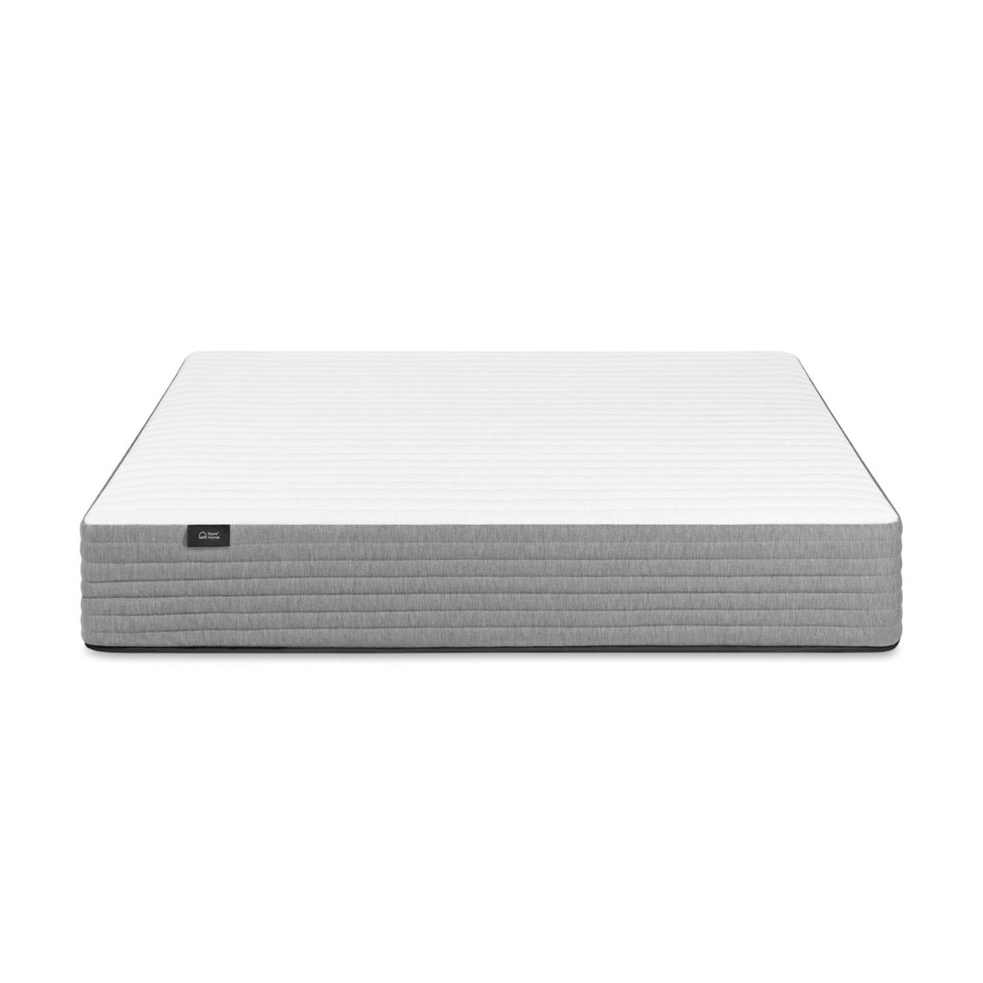 KAVE HOME Juno madras m. pocketfjedre hvid og grå stof 150x190