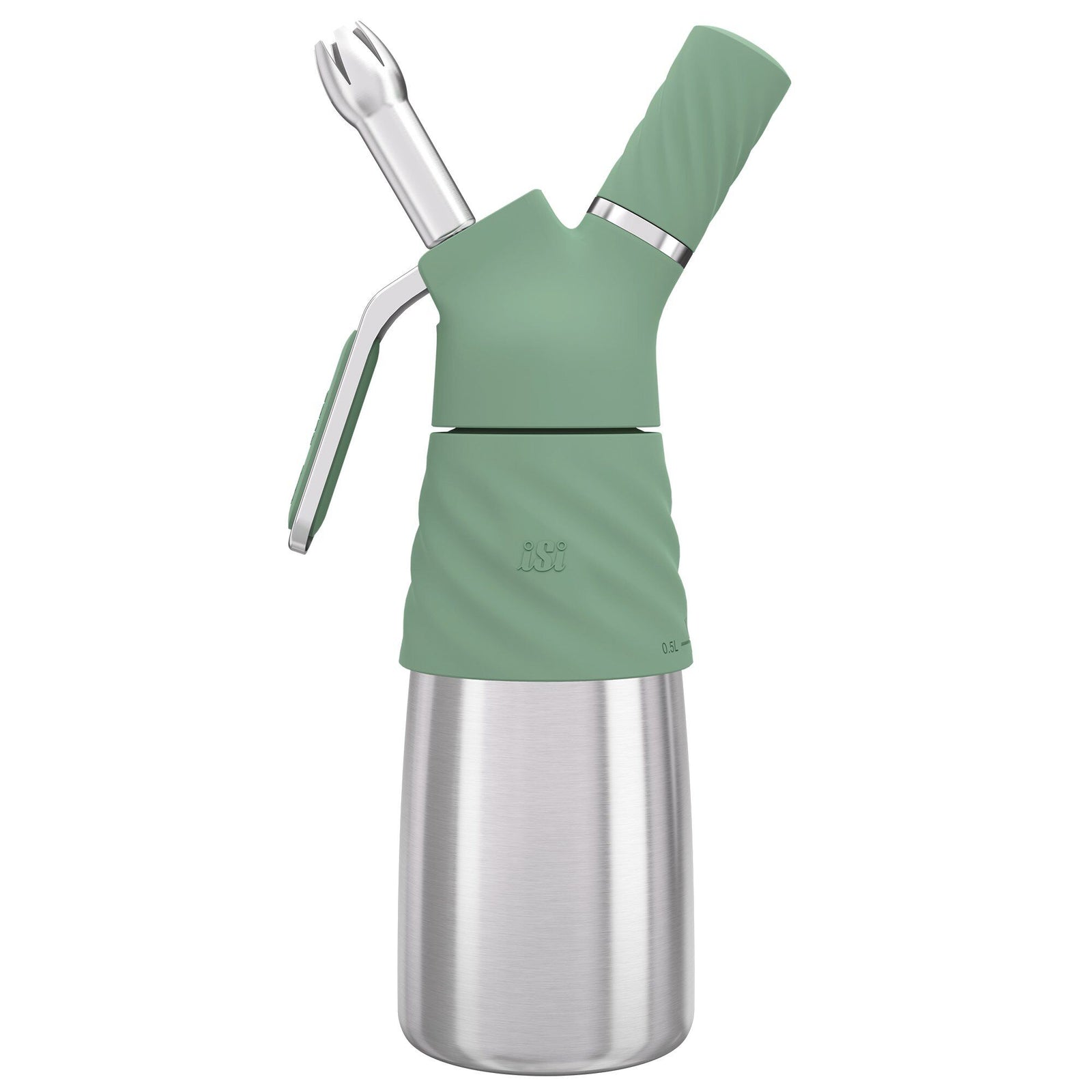 Isi Isi Creative Whip Premium 0,5 liter, wave green – billede i brug (Sifon)