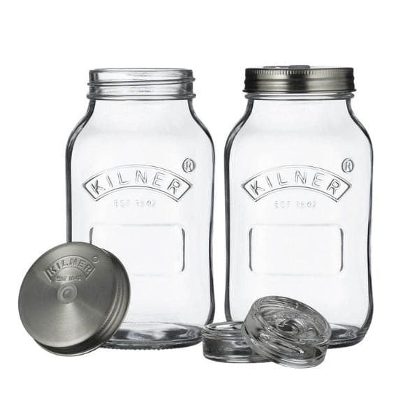 Fermentering Sæt/2 KilnerÂ® 2x1 Liter ✔ Kæmpe udvalg i Kilner ✔ Billig fragt og hurtig levering 2 - 5 hverdage - Varenummer: BAR-688884 / Ean: '5010853253589 på lager - Udsalg på Køkken - Køkkenartikler - Opbevaringsartikler Spar op til 51% - Over 322 kendte brands på udsalg
