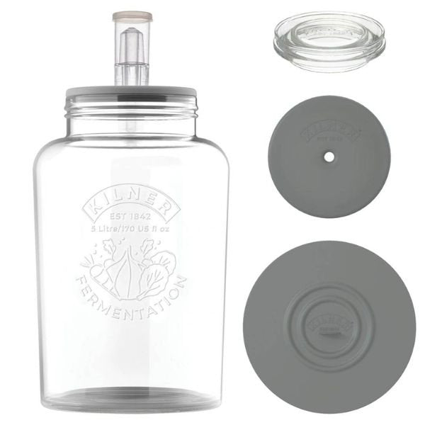 Fermentering Stort Sæt KilnerÂ® 5 Liter ✔ Kæmpe udvalg i Kilner ✔ Billig fragt og hurtig levering 2 - 5 hverdage - Varenummer: BAR-688897 / Ean: '5010853279381 på lager - Udsalg på Køkken - Køkkenartikler - Køkkenservice Spar op til 54% - Over 322 kendte brands på udsalg