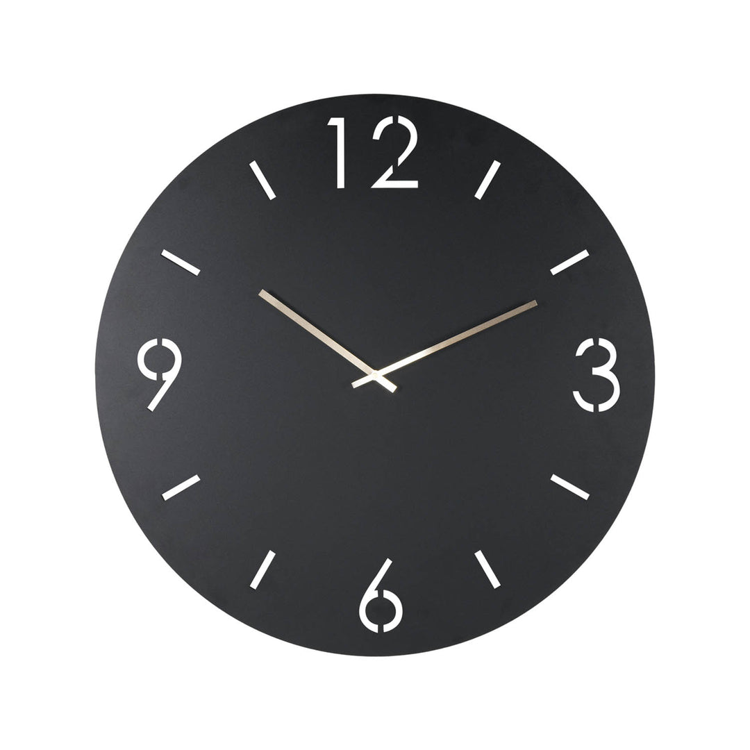 SPINDER DESIGN Time vægur rund sort stål Ø60
