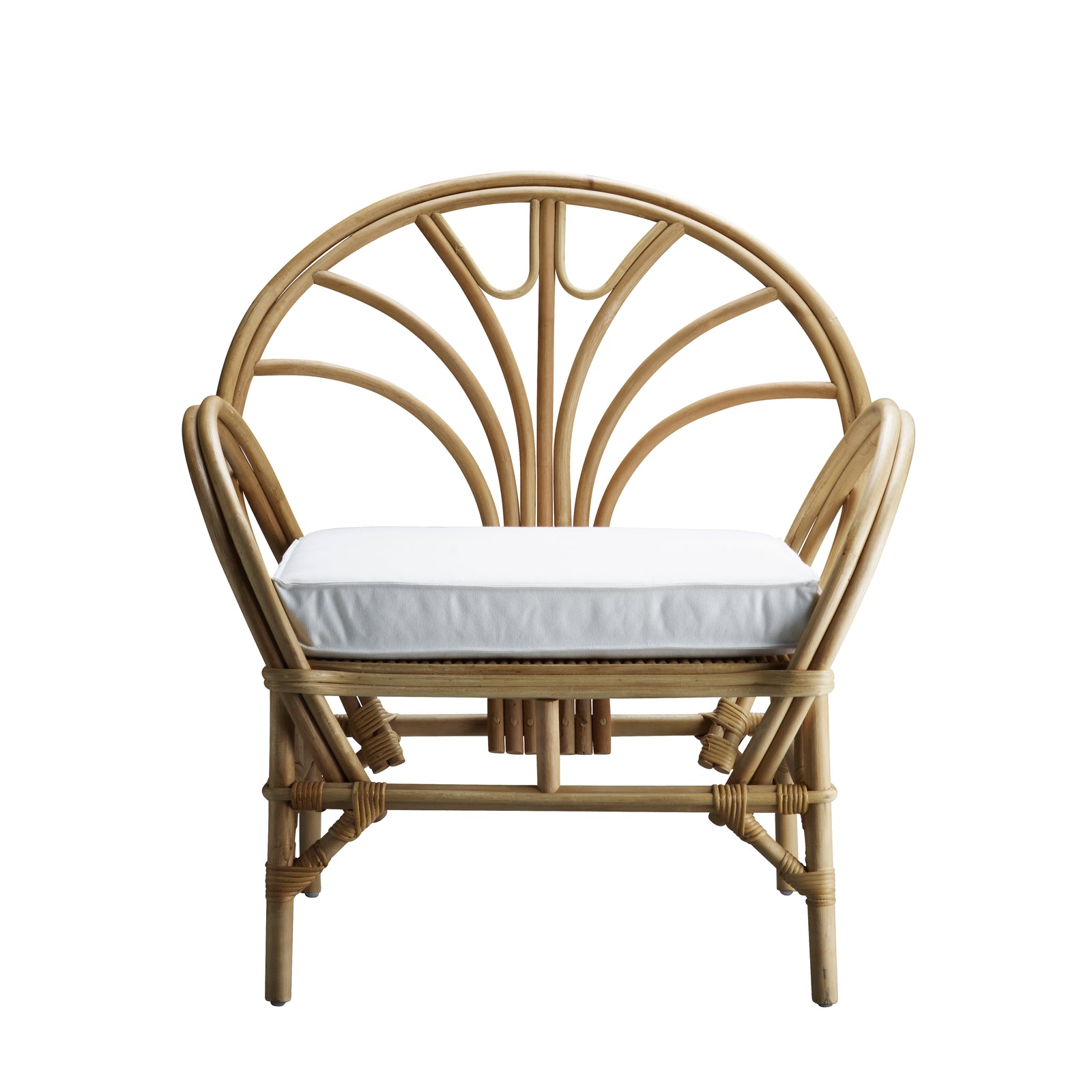 Produktbillede af TINE K HOME LOUNGE STOL RATTAN INKL HYNDE HVID 93 i premium kvalitet
