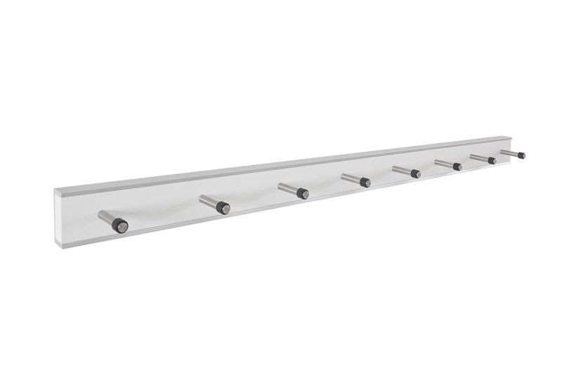 Produktbillede af KR38- Knagerække bredde 98 cm fem forskellige finish Hvidt træ og stål på tilbud i høj kvalitet
