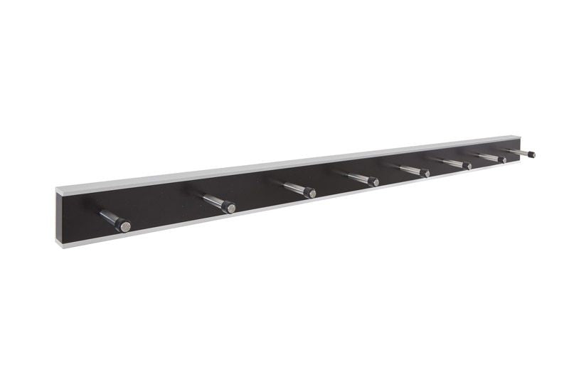 Produktbillede af KR38- Knagerække bredde 98 cm fem forskellige finish Sort træ og stål på tilbud i høj kvalitet